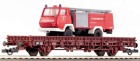 66694  Roco Stake car with Fire-Fighting Vehicles
